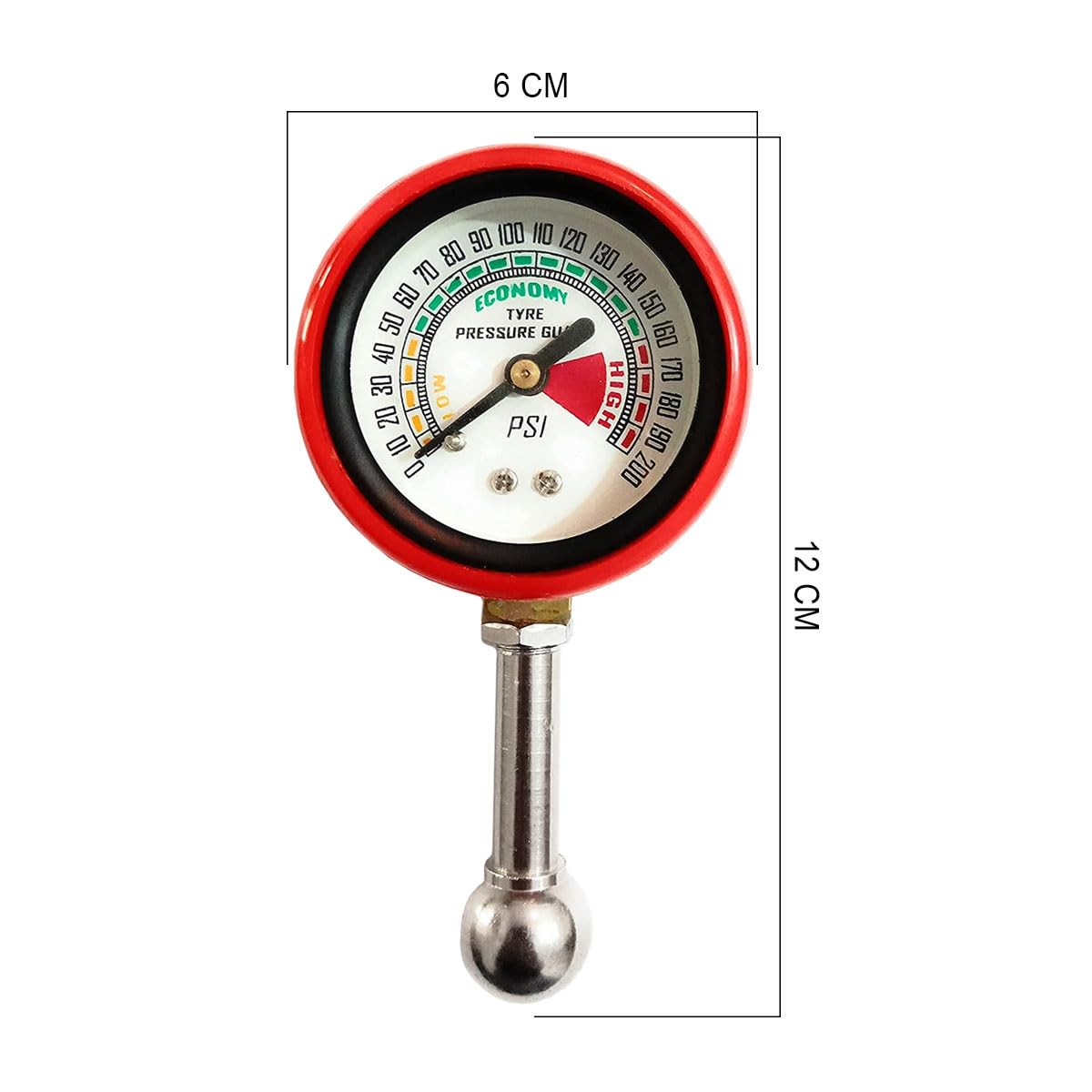 Tire Pressure Gauge TTC (Small Gauge) with Rubber Hose – 150 PSI