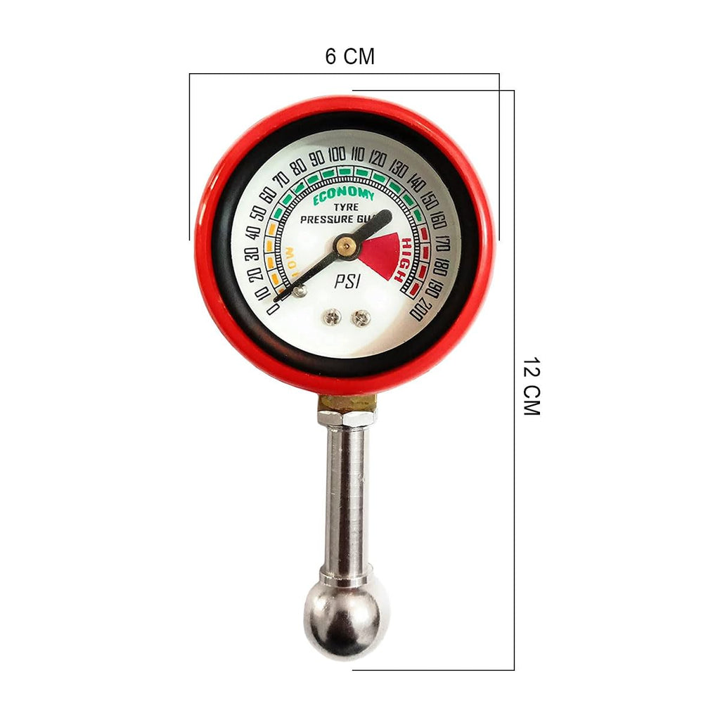 Tire Pressure Gauge TTC (Small Gauge) with Rubber Hose – 150 PSI